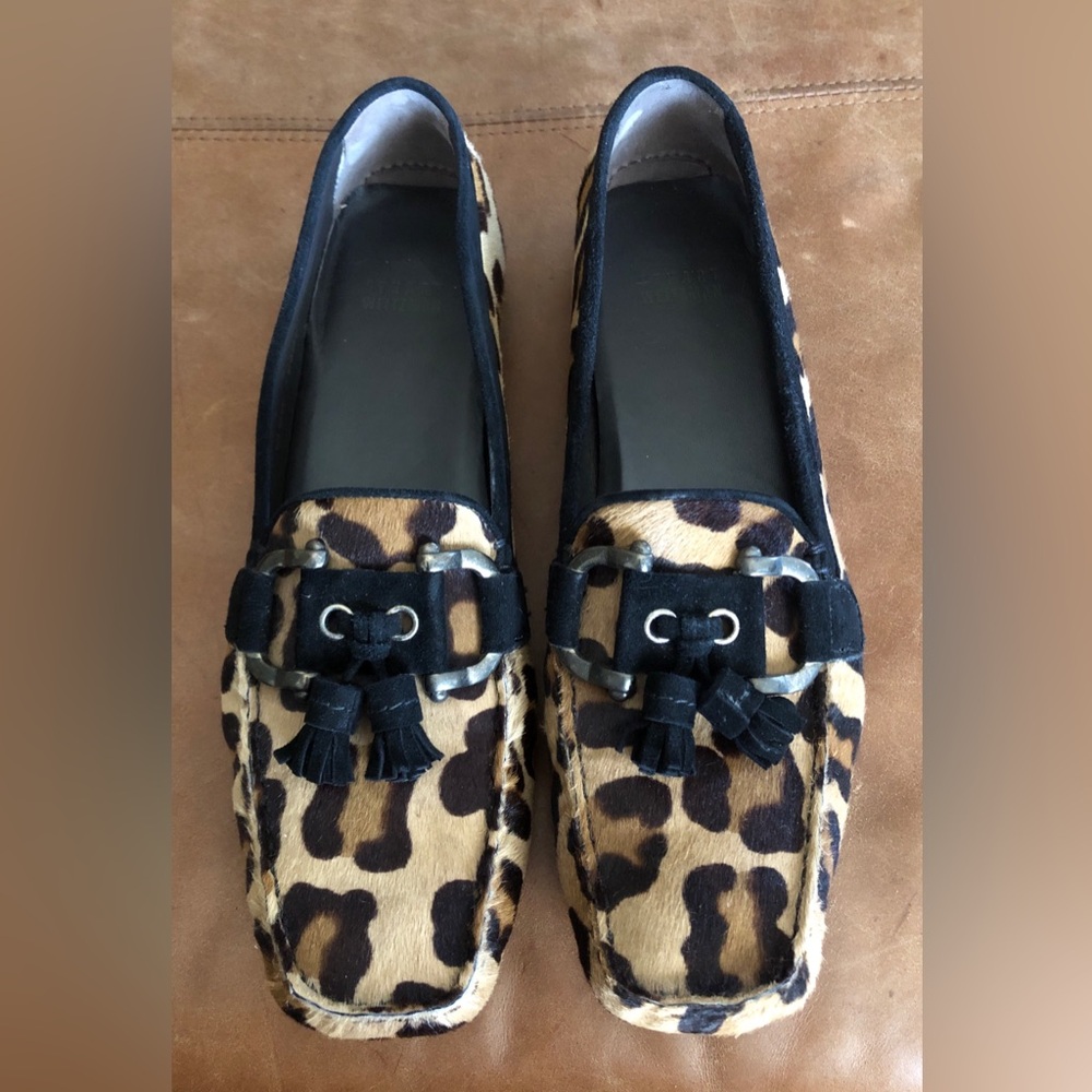New, Stuart Weitzman animal print loafers. 9.5 N Fits Like A Medium